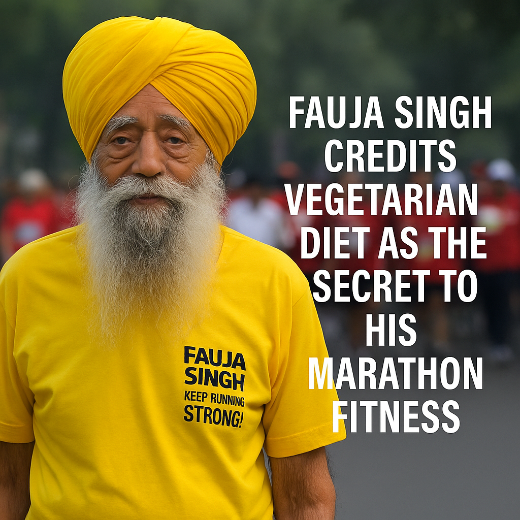 Fauja Singh Credits Vegetarian Diet as the Secret to His Marathon Fitness