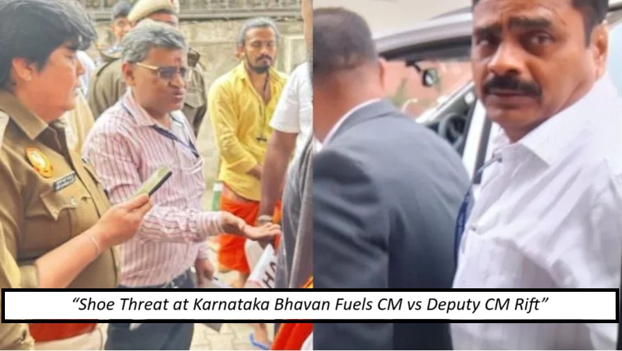 ‘Babu Brawl’ in Delhi: Karnataka CM & Deputy CM Aides Clash, Shoe Threat Sparks Political Row