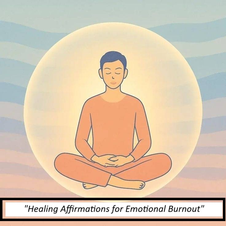 A calming, minimalist digital illustration showing a peaceful scene with soft colors—representing emotional healing and rest.