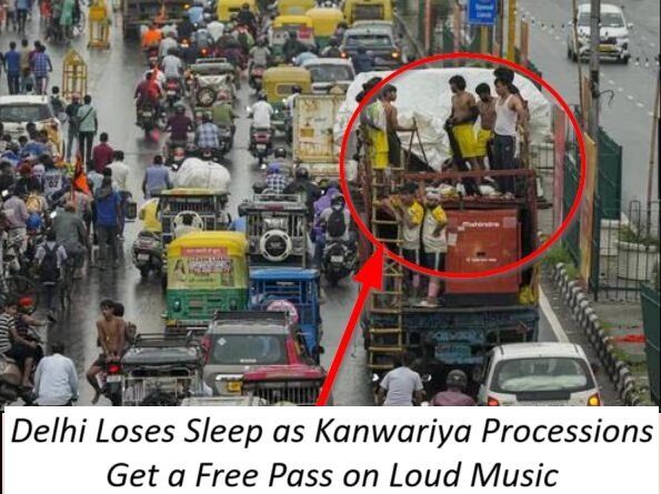 Delhi Loses Sleep as Kanwariya Processions Get a Free Pass on Loud Music