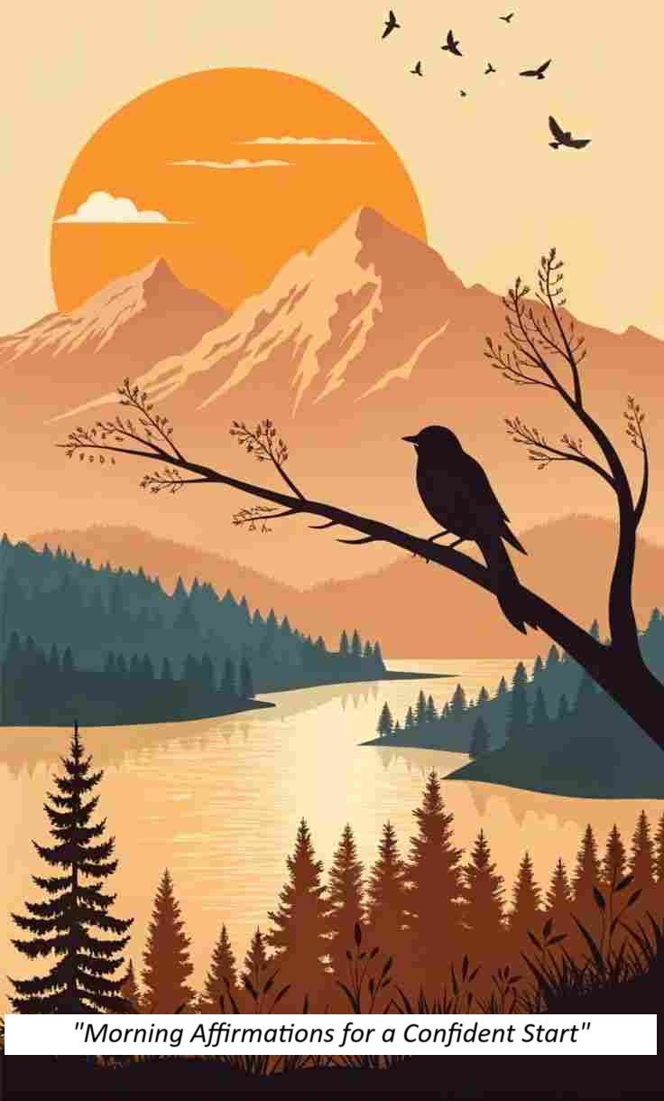 Colorful digital illustration representing a bright morning with uplifting and confident energy