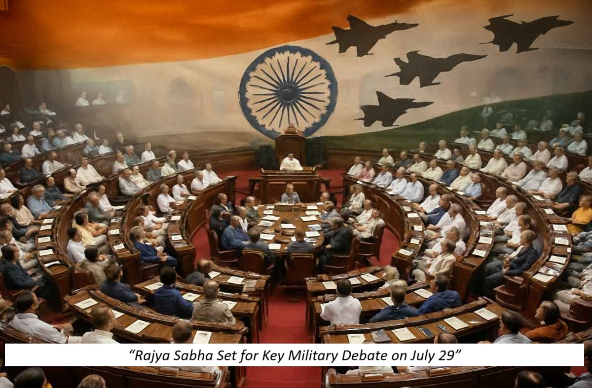 “Rajya Sabha Set for Key Military Debate on July 29”