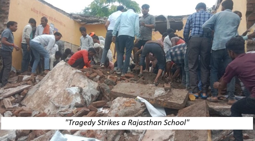 Tragedy in Rajasthan: 4 Children Dead, Dozens Trapped After School Building Collapse
