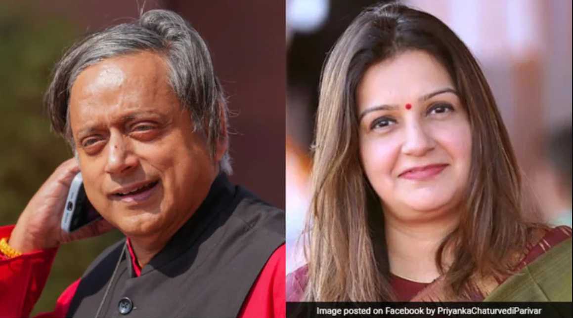 Priyanka Chaturvedi Called "Shashi Tharoor in a Saree" — Tharoor’s Reply Wins the Internet