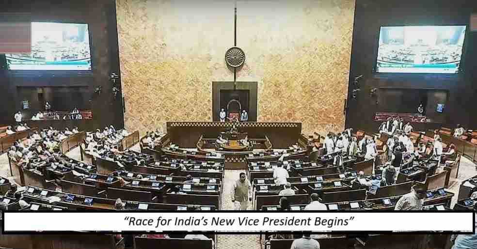 Vice Presidential Election Set for September 9 After Jagdeep Dhankhar Resigns