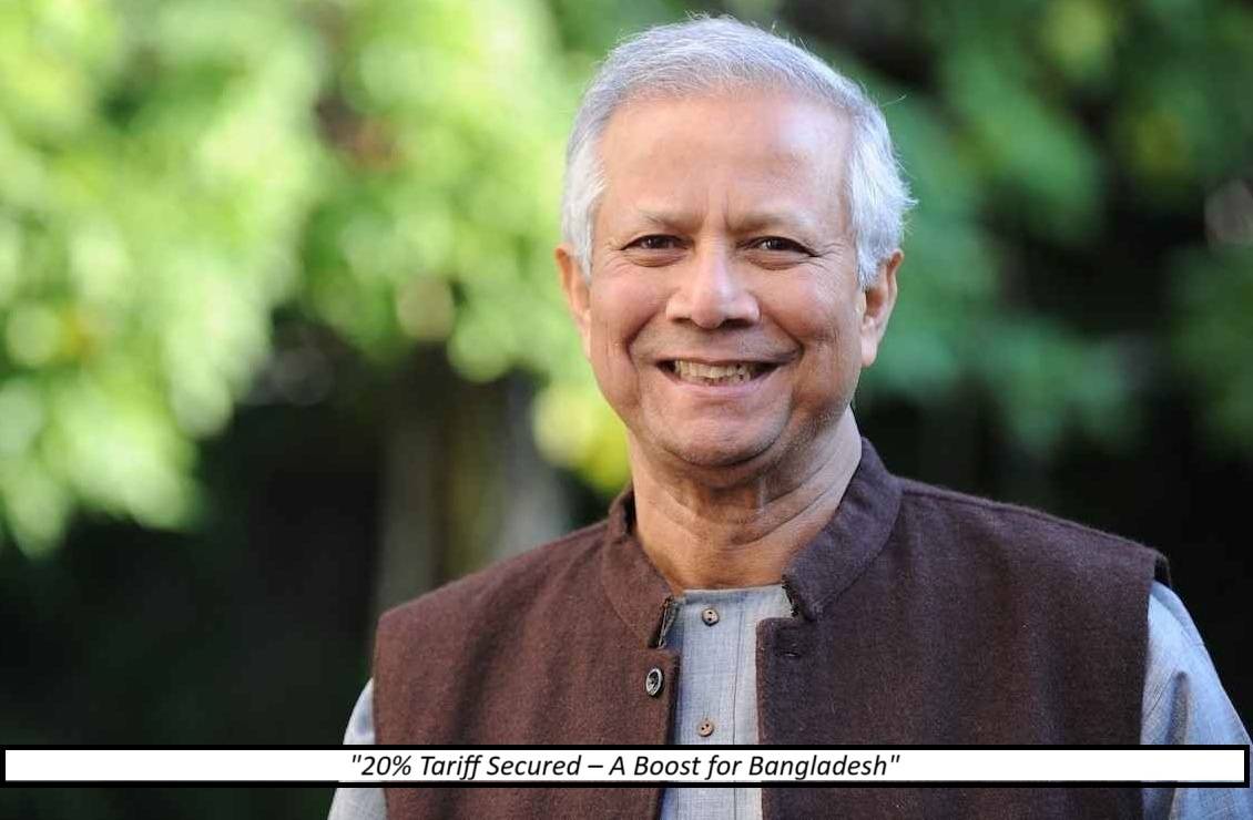 Yunus Hails Bangladesh-US Trade Deal, Says It Outperformed India