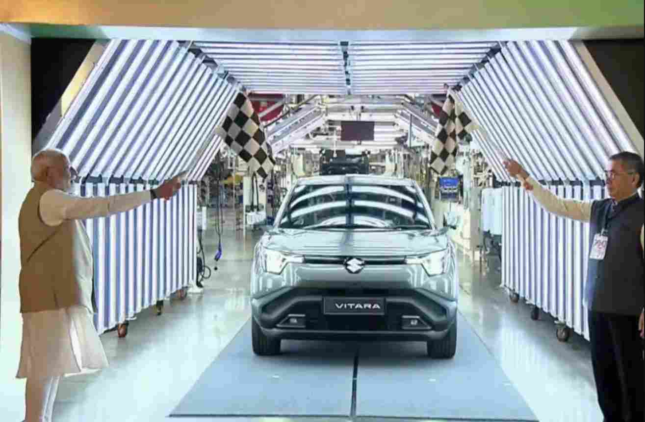 PM Narendra Modi Flags Off First Made-in-India Maruti Suzuki e-Vitara