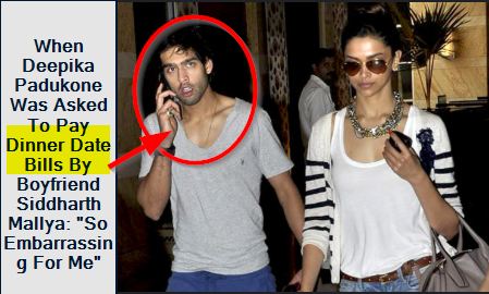 When Deepika Padukone Was Asked To Pay Dinner Date Bills By Boyfriend Siddharth Mallya