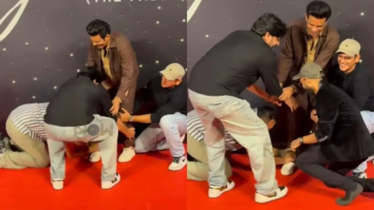 Anurag Kashyap, Vijay Varma & Jaideep Ahlawat Touch Manoj Bajpayee’s Feet at 'Jugnuma' Screening — Actor’s Reaction Goes Viral