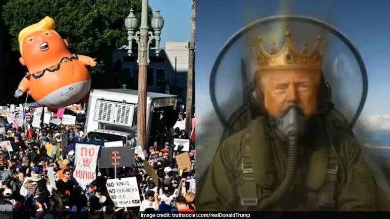 “Trump’s AI Video Response to ‘No Kings’ Protests Shows Him Wearing Crown”